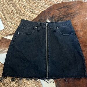 Madewell zippered A-Line Denim Skirt